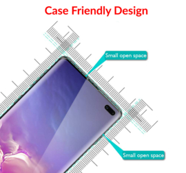 2 STUKS Galaxy S10 Case Friendly 3D Tempered Glass Screen Protector