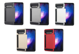 Galaxy S22 Ultra Slide Armor Hoesje Met Pashouder