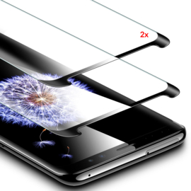 2 STUKS Galaxy S9 Case Friendly 3D Tempered Glass Screen Protector