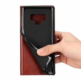 Galaxy Note 9 Leren Portemonnee Hoesje Met Pasfotovakje