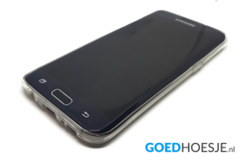 Galaxy S7 Edge Soft TPU Hoesje Marmer Design Zwart & Wit