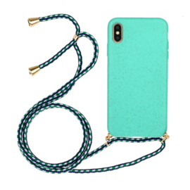 iPhone X / Xs Crossbody TPU Hoesje met Koord Mint