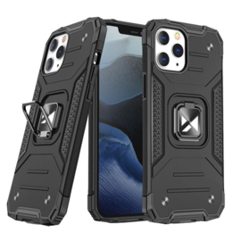 iPhone 14 Pro Ring Armor Case met Magneet Zwart