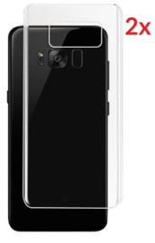 2 STUKS Galaxy S8 Transparant Folie Achterkant Protector