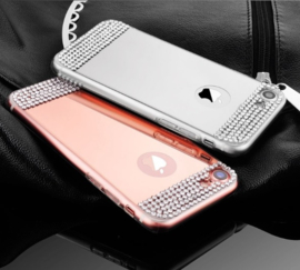 iPhone 7 / 8 / SE 2020 Bling Spiegel Hoesje Met Strass-Steentjes