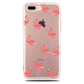 iPhone 7 / 8 Plus Soft TPU Hoesje Flamingo Print