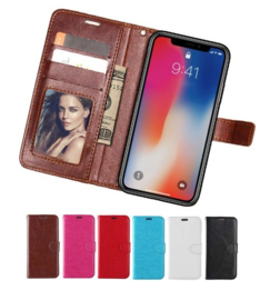 iPhone X / Xs Leren Portemonnee Hoesje Met Pasfotovakje