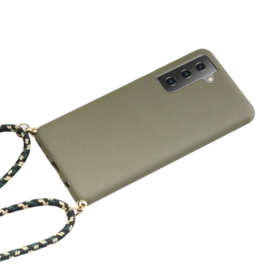 Galaxy S22 Plus Crossbody TPU Hoesje met Koord Groen