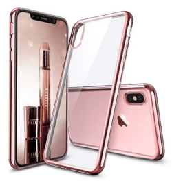 iPhone X / Xs Soft TPU Hoesje Met Coating Goud / Zilver / Zwart