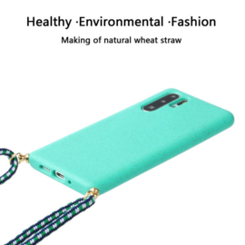 Huawei P30 Pro Crossbody TPU Hoesje met Koord Mint