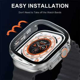 Apple Watch Ultra 49MM Hard PC + Tempered Glass Hoesje