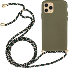 iPhone 13 Pro Crossbody TPU Hoesje met Koord Groen