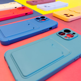 iPhone 13 Mini TPU Color Case Hoesje met Pasjesvakje