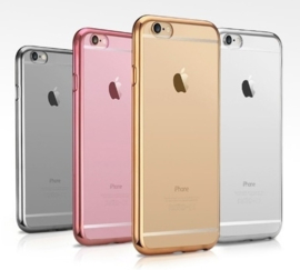 iPhone 5 / 5S / SE Soft TPU Hoesje Met Coating Goud / Zilver / Grijs