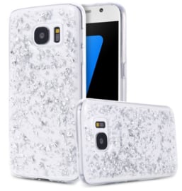 Galaxy S7 TPU Bling Glitterhoesje Bladgoud - Look