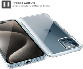 iPhone 15 Pro 360° Ultra Clear Hybrid PC + TPU Hoesje