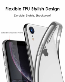 iPhone Xr Soft TPU Hoesje Met Coating Goud / Zilver / Zwart