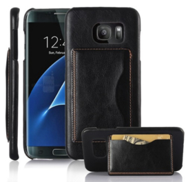 Galaxy S7 Edge Leren Back Cover Hoesje Met Pasjesvakje