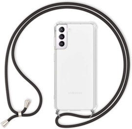 Galaxy S21 Crossbody Transparant TPU Hoesje met Koord