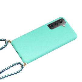 Galaxy S21 Crossbody TPU Hoesje met Koord Mint