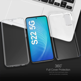 Galaxy S22 360° Ultra Clear Hybrid PC + TPU Hoesje