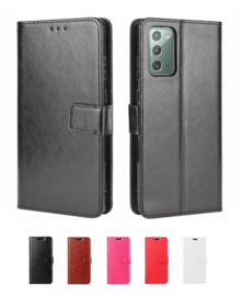 Galaxy Note 20 Leren Portemonnee Hoesje Met Pasfotovakje