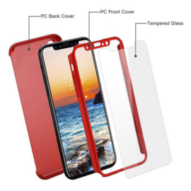 iPhone Xs Max 360° Full Cover Case Hoesje incl. Tempered Glass