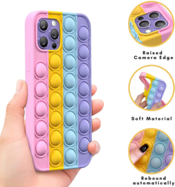 iPhone 12 / 12 Pro Pop It Fidget Toy Hoesje Soft TPU