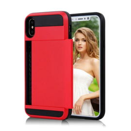 iPhone X / Xs Slide Armor Hoesje Met Pashouder