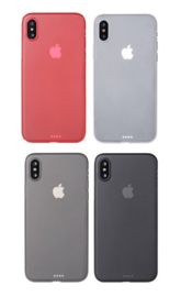 iPhone Xr Soft Plastic Matte Hoesje Zwart / Grijs / Wit / Rood