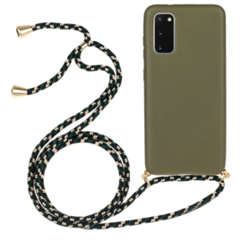 Galaxy S20 Crossbody TPU Hoesje met Koord Groen