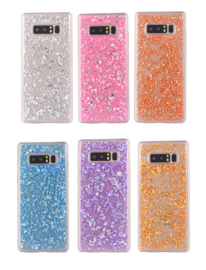 Galaxy Note 8 TPU Bling Glitterhoesje Bladgoud - Look