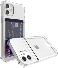 iPhone 15 Plus Transparant TPU Hoesje Met Card Slot - Pasjesvakje
