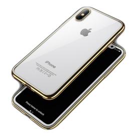 iPhone X / Xs Soft TPU Hoesje Met Coating Goud / Zilver / Zwart