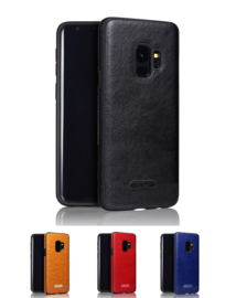 Galaxy S9 Plus Leather Design Back Cover Hoesje