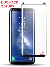2 STUKS Galaxy S8 Case Friendly 3D Tempered Glass Screen Protector