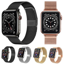 Apple Watch Milanese Bandje Zwart 42/41/40/38mm