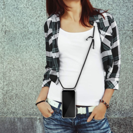 Galaxy S20 Ultra Crossbody Transparant TPU Hoesje met Koord