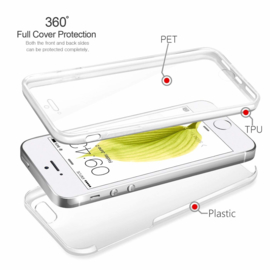 iPhone 5 / 5S / SE 360° Ultra Clear Hybrid PC + TPU Hoesje