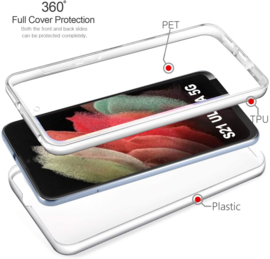 Galaxy S21 Ultra 360° Ultra Clear Hybrid PC + TPU Hoesje