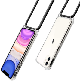 iPhone 11 Crossbody Transparant TPU Hoesje met Koord