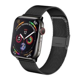 Apple Watch Milanese Bandje Zwart 42/41/40/38mm