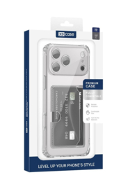 iPhone 17 Pro Transparant TPU Hoesje Met Card Slot - Pasjesvakje