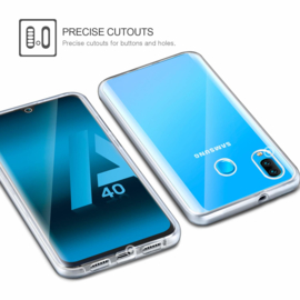 Galaxy A40 360° Ultra Clear Hybrid PC + TPU Hoesje