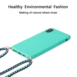 iPhone X / Xs Crossbody TPU Hoesje met Koord Mint