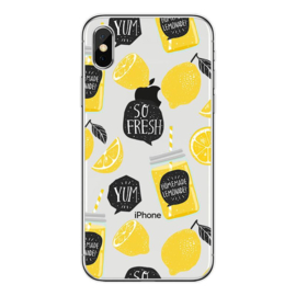 iPhone Xr Soft TPU Hoesje So Fresh Lemonade Print