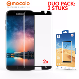 2 STUKS S7 Edge Mocolo Premium 3D Case Friendly Tempered Glass Protector