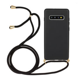 Galaxy S10 Crossbody TPU Hoesje met Koord Zwart