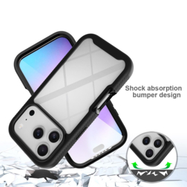 iPhone 17 Pro 360° Full Protect Hoesje met Screenprotector Zwart