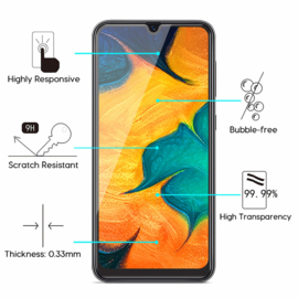 Galaxy A50 Full Cover Full Glue Tempered Glass Protector